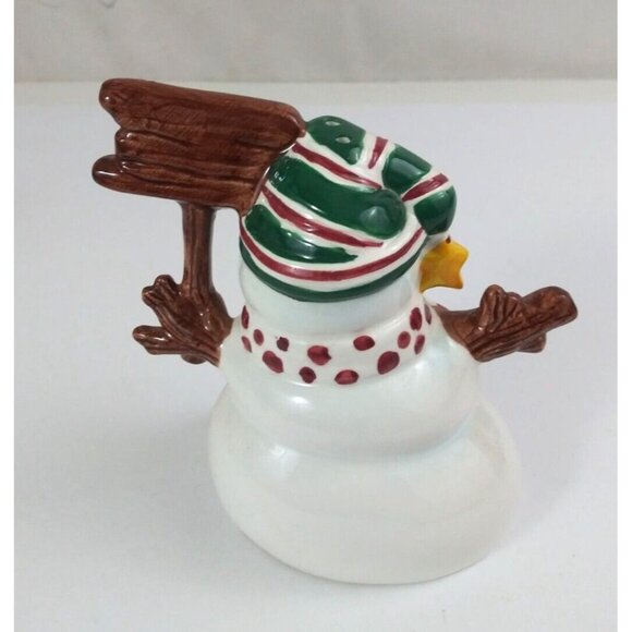 Vintage Winter By Leslie Beck JC Penny Christmas Snowmen Salt & Pepper Shakers - Picture 4 of 13